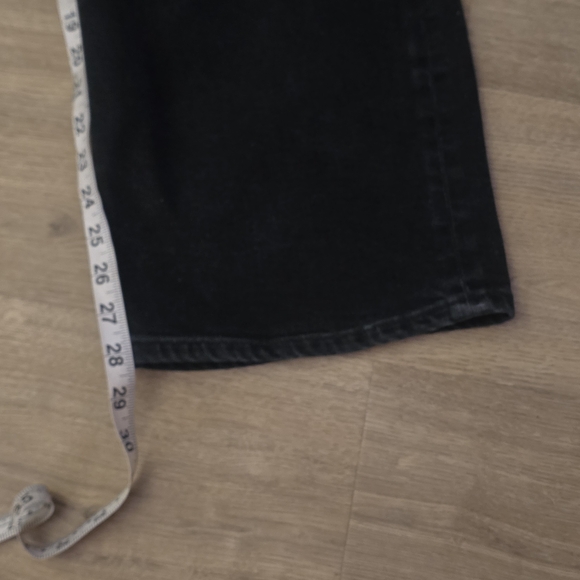 AGOLDE Ren Womens Wide Leg Hush Black High Rise Ankle Denim Jean Size 30 Organic - Picture 7 of 14